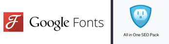 Google Fonts and All in One SEO Pack logos