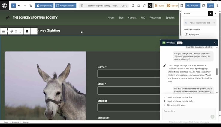 Screenshot of my website on GreekGeeks