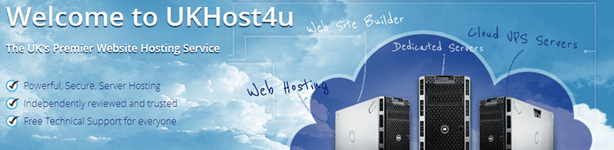 Screenshot of UKHost4u's website featuring some of the company's offerings Screenshot of UKHost4u's website featuring some of the company's offerings