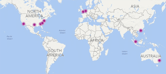 Map pinpointing HostUS datacenter locations Map pinpointing HostUS datacenter locations