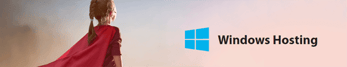 Photo of a girl with a cape and the Windows logo