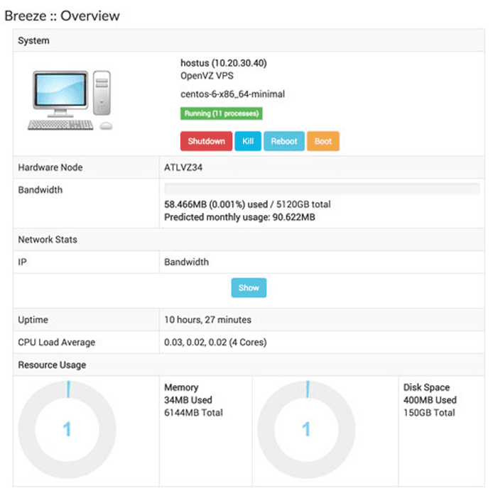 Screenshot of the Breeze UI Screenshot of the Breeze UI