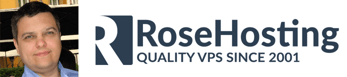 Bobi Ruzinov's headshot and the RoseHosting logo