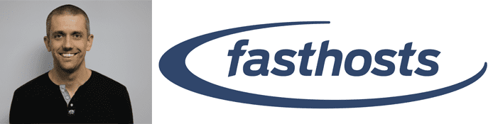 John Brownbill's headshot and the fasthosts logo
