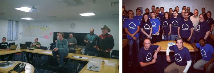 Collage of photos of the fasthosts team