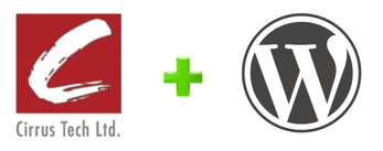 The Cirrus Tech and WordPress logos