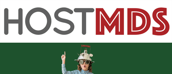 The HostMDS logo and a boy in a sci-fi costume The HostMDS logo and a boy in a sci-fi costume