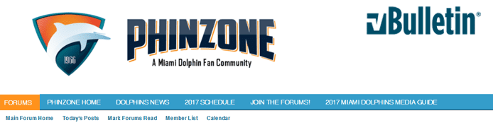 Screenshot of the PhinZone forum page and the vBulletin logo