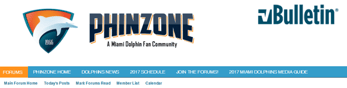 Screenshot of the PhinZone forum page and the vBulletin logo