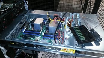 Photo of a Crucial Hosting server build