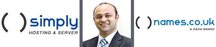 Image of Abhinav Mathur with Namesco and Simply logos Image of Abhinav Mathur with Namesco and Simply logos