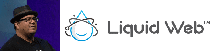 Chris Lema's headshot and the Liquid Web logo Chris Lema's headshot and the Liquid Web logo