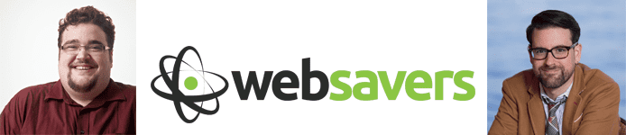 Allen Pooley and Jordan Schelew's headshots and the Websavers.ca logo