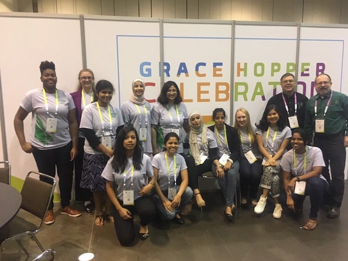 Photo of students at the Grace Hopper Celebration of Women in Computing Photo of students at the Grace Hopper Celebration of Women in Computing