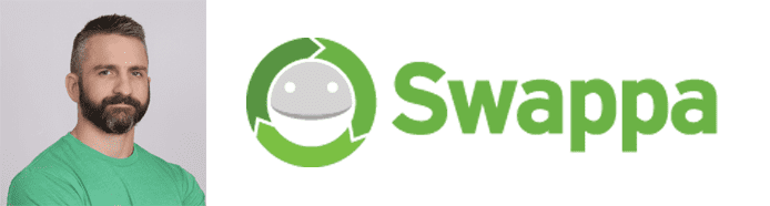 Ben Edwards's headshot and the Swappa logo