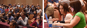 Collage of photos from Interop ITX educational sessions