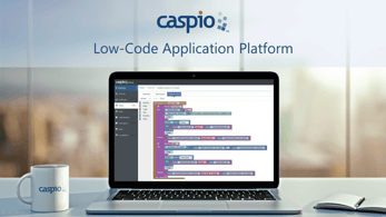Screenshot of Caspio's platform running on a laptop