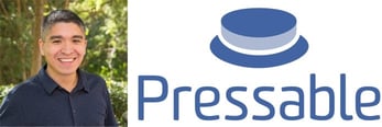 Image of Roberto Villarreal next to the Pressable logo