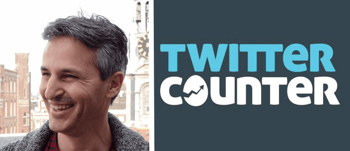 Omer Ginor's headshot and the Twitter Counter logo Omer Ginor's headshot and the Twitter Counter logo