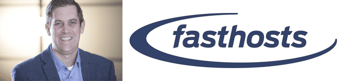 Simon Yeoman's headshot and the Fasthosts logo