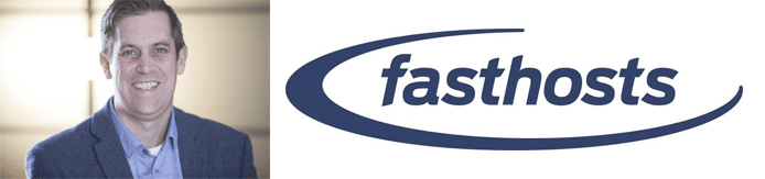 Simon Yeoman's headshot and the Fasthosts logo Simon Yeoman's headshot and the Fasthosts logo