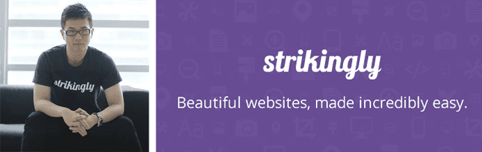 Photo of David Chen and the Strikingly logo Photo of David Chen and the Strikingly logo