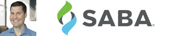 David Mennie's headshot and the Saba Software logo