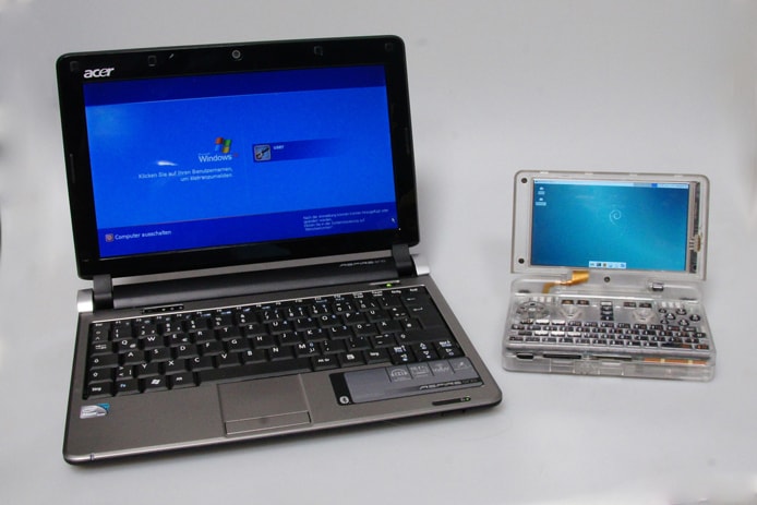 Photo of Pyra next to a laptop Photo of Pyra next to a laptop
