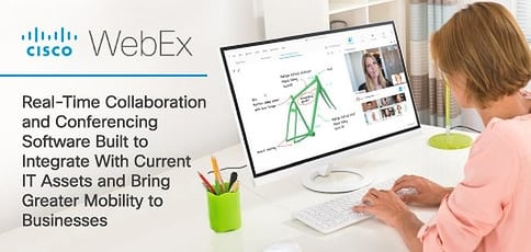 Cisco WebEx — Real-Time Collaboration and Conferencing Software Built to Integrate With Current IT Assets and Bring Greater Mobility to Businesses Cisco WebEx — Real-Time Collaboration and Conferencing Software Built to Integrate With Current IT Assets and Bring Greater Mobility to Businesses