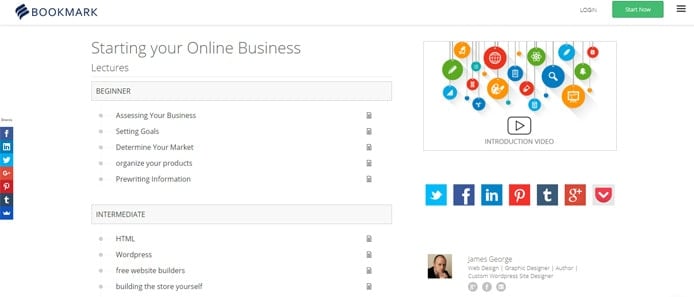 Screenshot of Bookmark eLearning course Screenshot of Bookmark eLearning course
