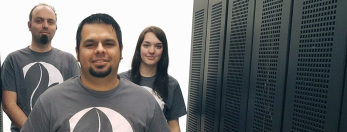 Image of Vivio employees near servers Image of Vivio employees near servers