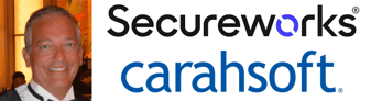 Steven Rich's headshot and the Secureworks and Carahsoft logos