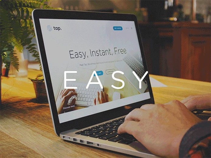 Photo of a person accessing Tap's website on a laptop Photo of a person accessing Tap's website on a laptop