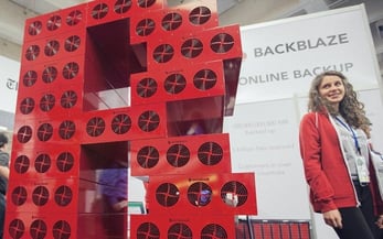 Image of Backblaze conference display
