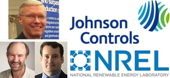 Images of Tom Carter, Otto Van Geet, and David Sickinger with Johnson Controls and NREL logos Images of Tom Carter, Otto Van Geet, and David Sickinger with Johnson Controls and NREL logos