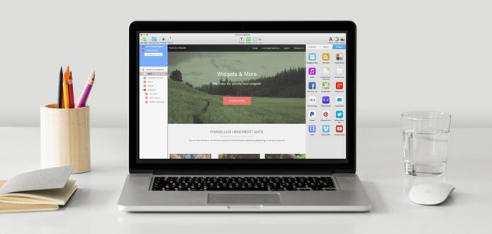 Image of EverWeb being used on a laptop