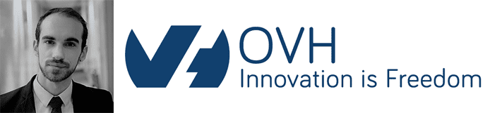 Florent Gastaud's headshot and the OVH logo Florent Gastaud's headshot and the OVH logo