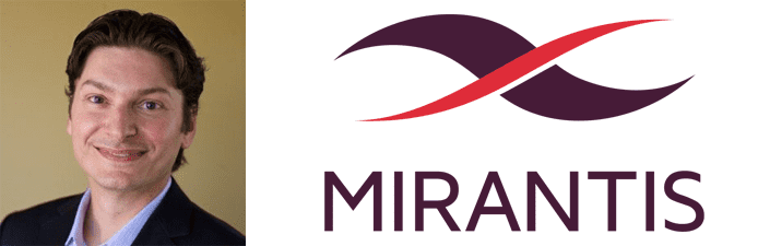 David Van Everen's headshot and the Mirantis logo