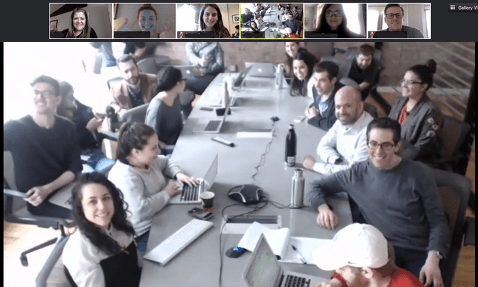 Screenshot of Muck Rack team video conference Screenshot of Muck Rack team video conference