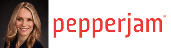 Maura Smith's headshot and the Pepperjam logo