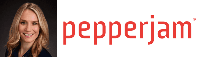 Maura Smith's headshot and the Pepperjam logo Maura Smith's headshot and the Pepperjam logo