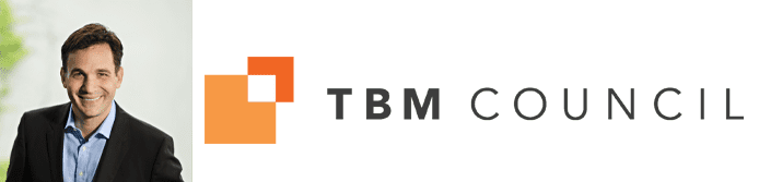 Chris Pick's headshot and the TBM Council logo Chris Pick's headshot and the TBM Council logo