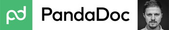 The PandaDoc logo and Mikita Mikado's headshot