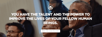 Screenshot of The Obama Foundation homepage