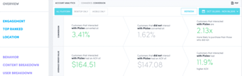 Screenshot of Pixlee's analytics dashboard