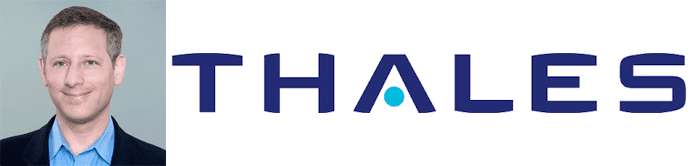 Charles Goldberg's headshot and the Thales logo Charles Goldberg's headshot and the Thales logo