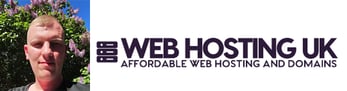 Adrian Smith's headshot and the Web Hosting UK logo