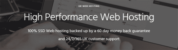 Screenshot of WebhostGB's hosting promo page