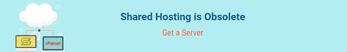 Screenshot from Scala Hosting's website with the text "Shared Hosting is Obsolete" 
