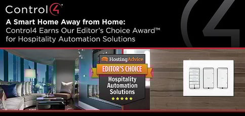 Control4 Earns Hospitality Automation Award Control4 Earns Hospitality Automation Award